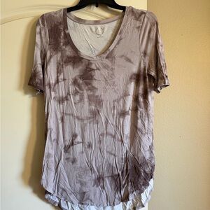 Maurices Brown Tie-Dye Short Sleeve Tee